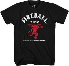 Fireball Mens Cinnamon Whisky Shirt Cinnamon Whisky Logo Shirt Graphic Shirt