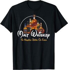 Malt Whiskey Shirt, Happiest Drink Funny Pun Parody T-Shirt T-Shirt
